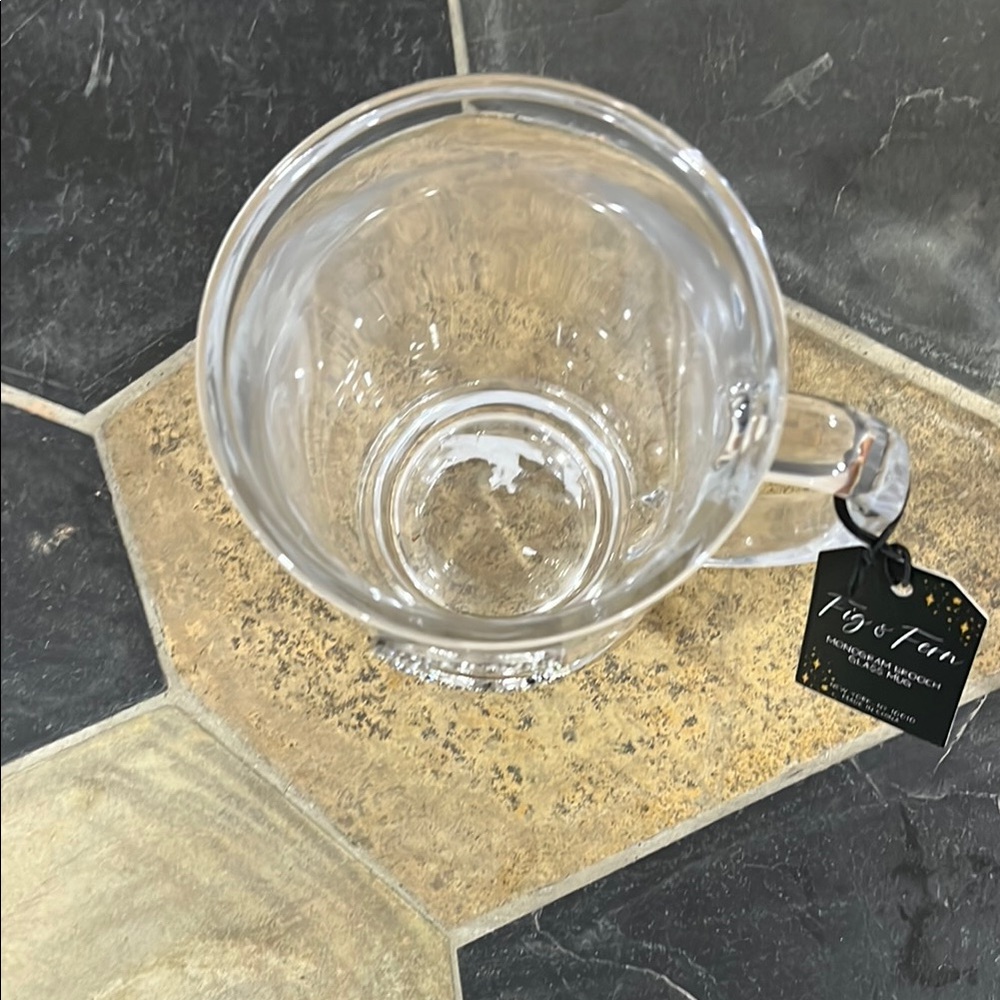Clear Glass Mug with Rhinestone C - Picture 2 of 2